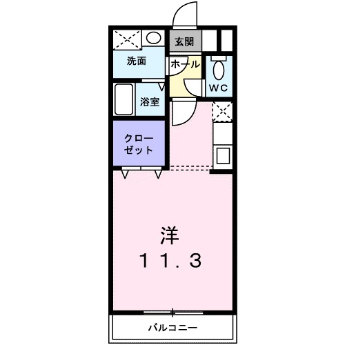 レジデンスハライチＢ・01020号室の間取り