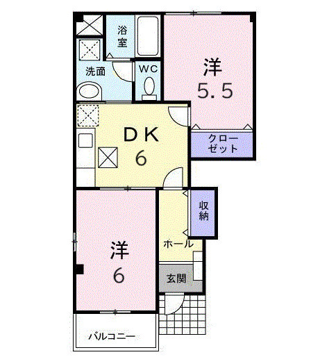 ラフレシール　ヴィラＡの間取り