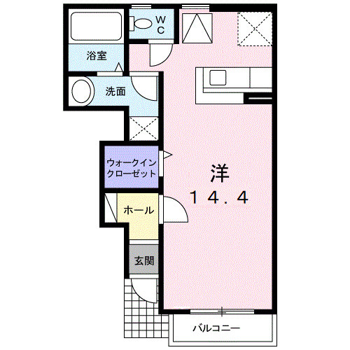 フィオーレ・01030号室の間取り
