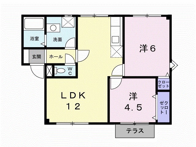 プラドール浜田の間取り