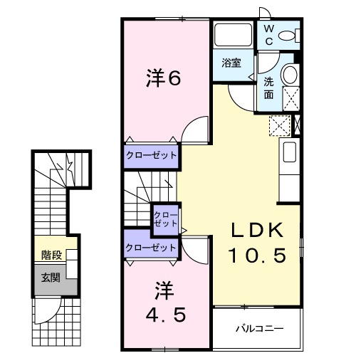 アースブラウンK・TⅢの間取り