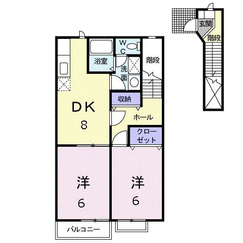 クレール(相楽郡精華町)の間取り