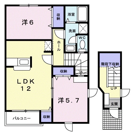エントランス小牧Ⅱの間取り