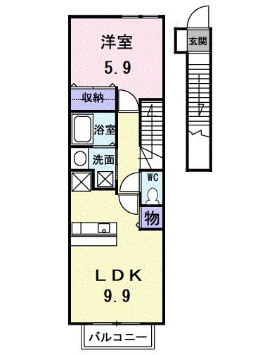 エトワールMarunoの間取り