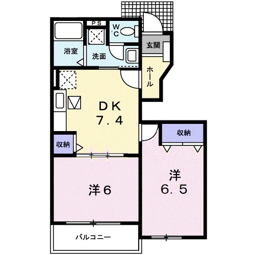 サン・コートBの間取り
