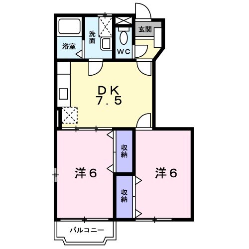 ハピネスAの間取り