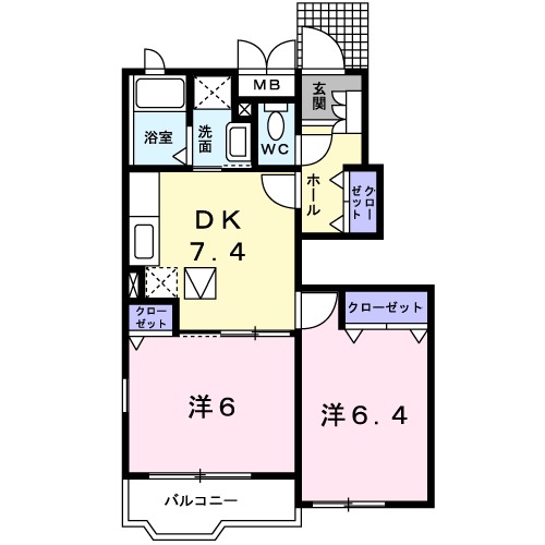 ポート アルモニーAの間取り