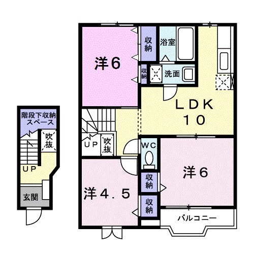 メゾンドフルールBの間取り