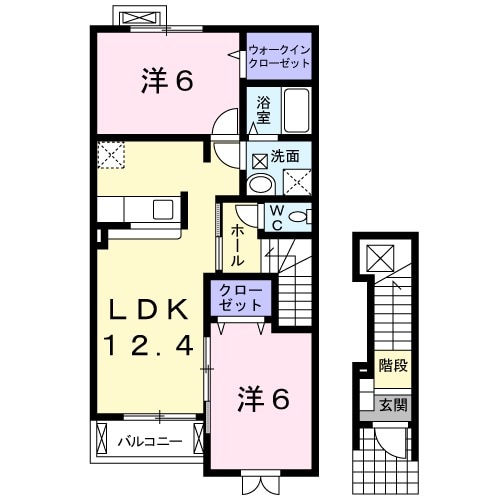グランデH&M木村 Ⅱの間取り