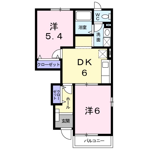 ベルハイツ・むつみ Aの間取り