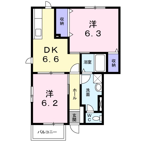 キャンデッドAの間取り