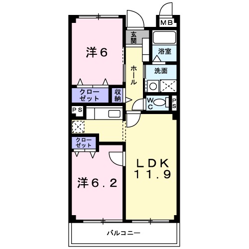 ヴィラアルシオーネの間取り