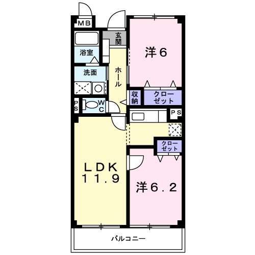 ヴィラアルシオーネの間取り