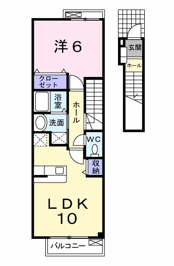 イースト Sの間取り
