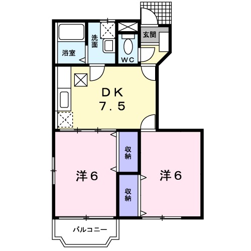 ビレッジクズワⅡの間取り