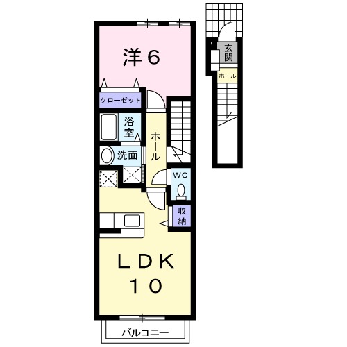 ミルテシェレ　Ａの間取り