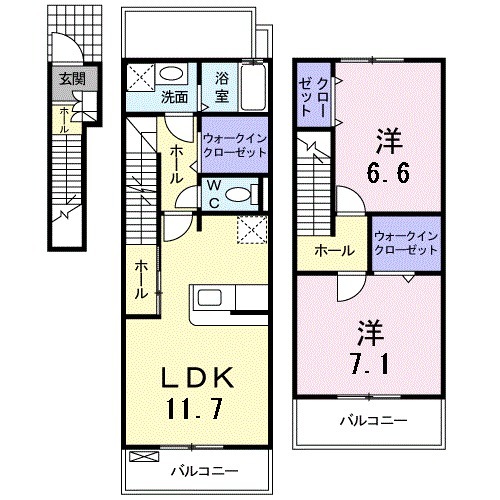 アルカディアⅡの間取り