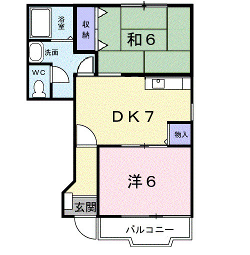 鶴巻南の完工年月(1997年11月)築の賃貸アパートの間取り