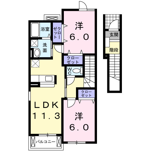 アミティーＫの間取り