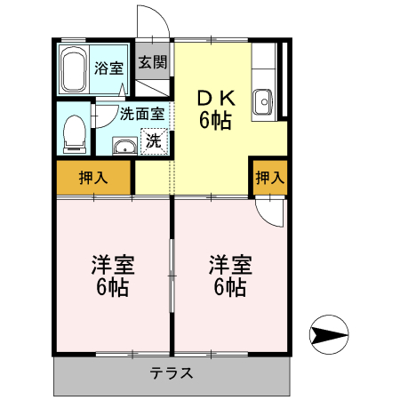 ビューラ東の間取り