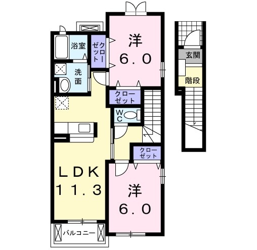 メゾン・ド・フレーシュ Ⅱの間取り