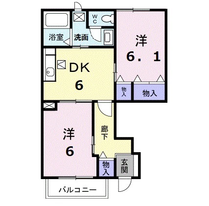 ミレニアムコートBの間取り