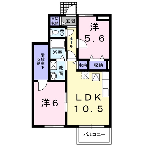 ボンジュールⅠの間取り