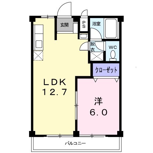 ファミール風木・02040号室の間取り