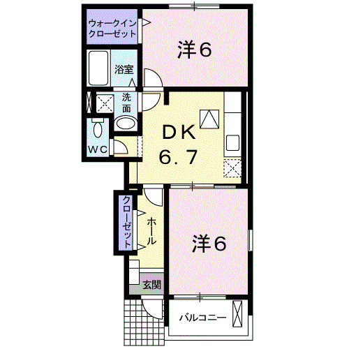 Sunny Park 水元AKの間取り