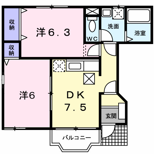 サンハウス さくらの間取り