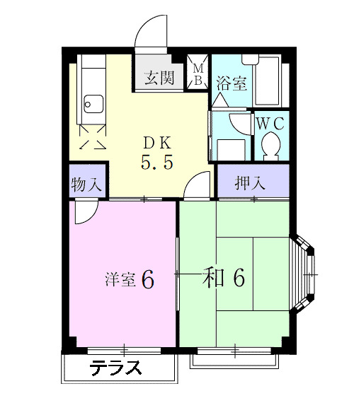 グリーンヒル扶桑Ⅱの間取り