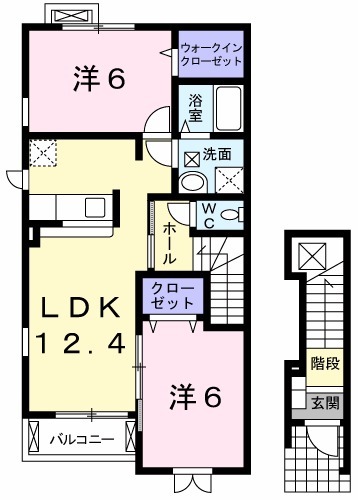 メゾンヒルズ・モトミヤ Ⅱの間取り