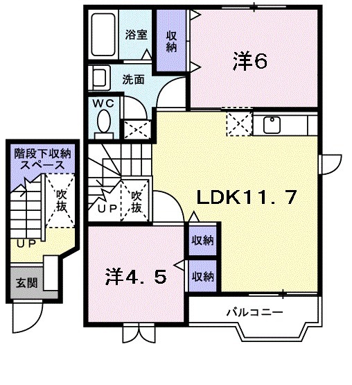 プリムヴェールⅢの間取り