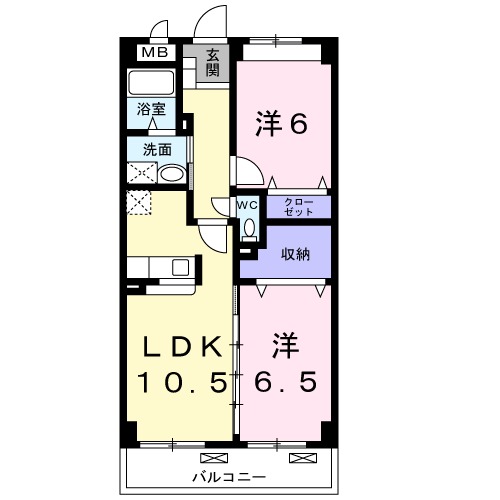 クラシオン　Ⅰ・02040号室の間取り