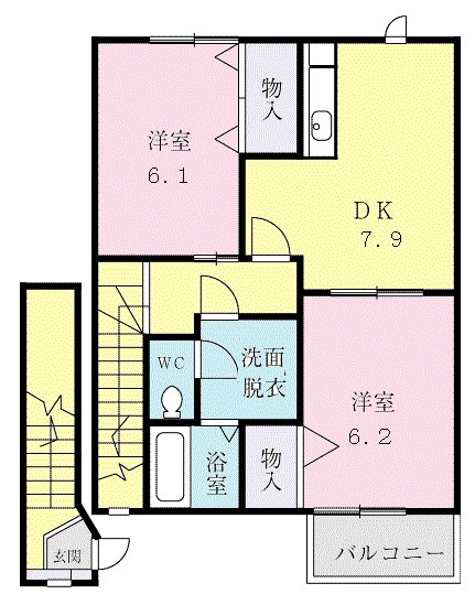 シャトー ハピネスの間取り