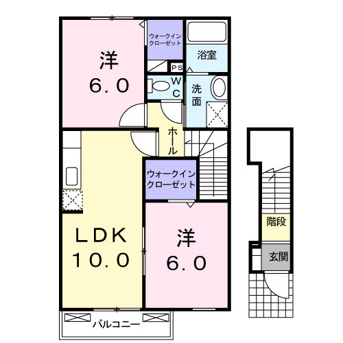 カルムメゾンＡ・02030号室の間取り