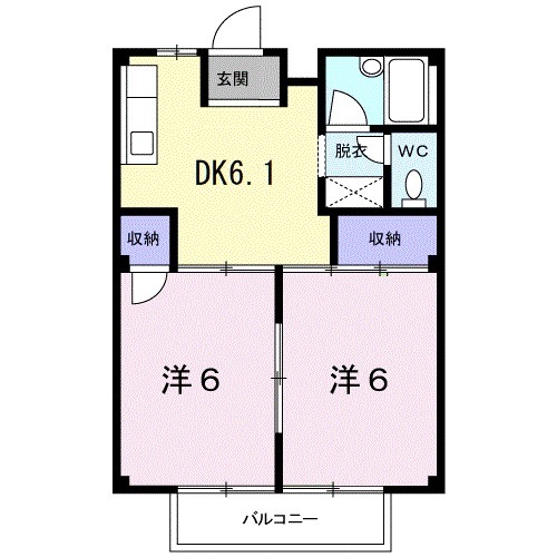 シティハイツ日野の間取り