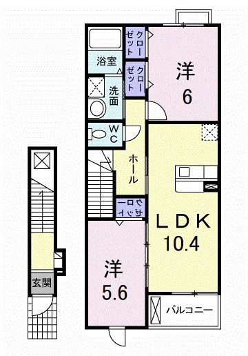 パークサイド Aの間取り