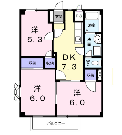 リリーハイムの間取り