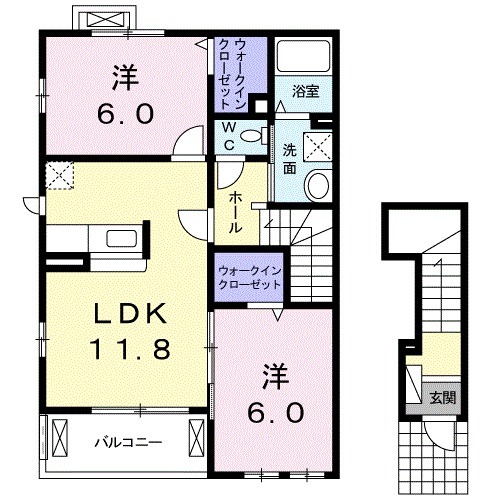 プラシード・K Bの間取り