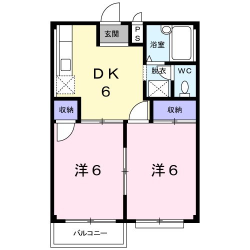 チェリーハウス・02020号室の間取り