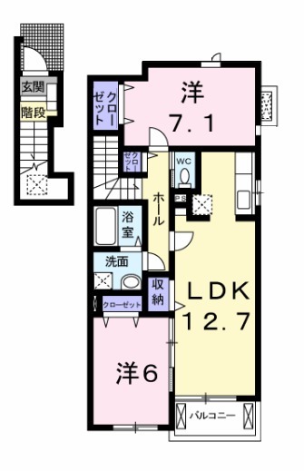 メゾンシャルマン A棟の間取り