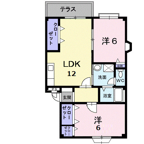 クレセントコーポ藤Ⅲの間取り