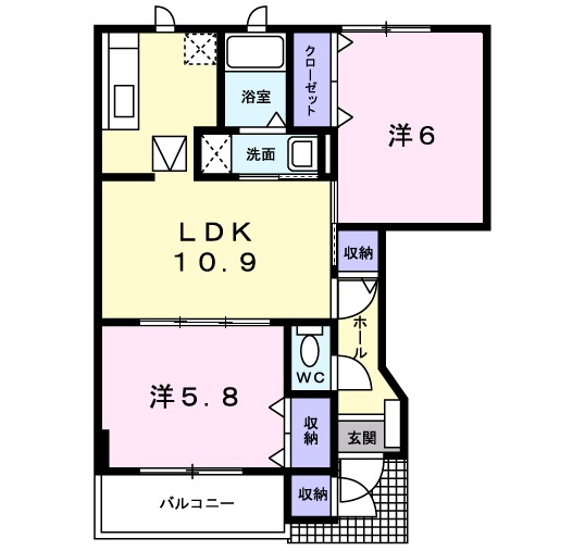 セポージャ徳永Ⅱ番館の間取り