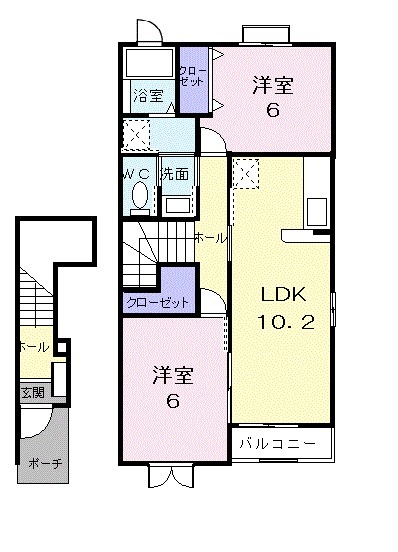 ジャック パレスAの間取り