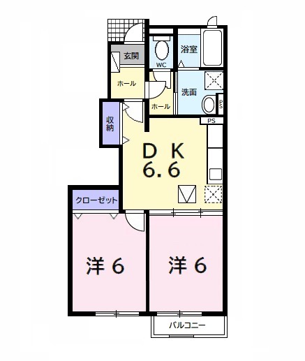ジャック パレスBの間取り