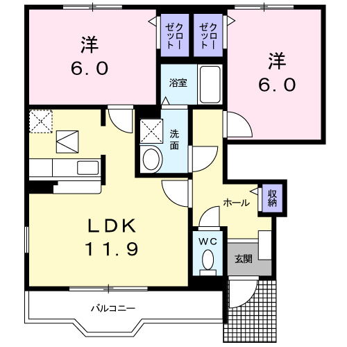タイムズスクエアⅡの間取り