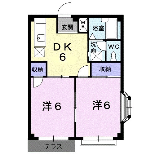 エルディム鈴鷺Aの間取り