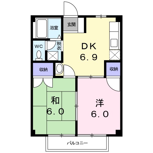 ニューシティヤスダAの間取り