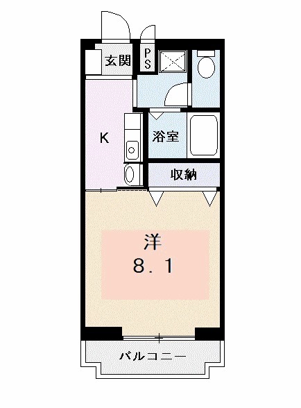マメゾンＴ・Ｓ・03030号室の間取り